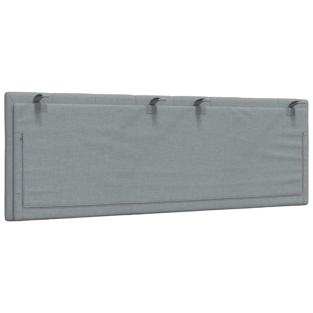 Cuscino Testiera Hanko Grigio Chiaro 120 cm in Tessuto CFW6129481