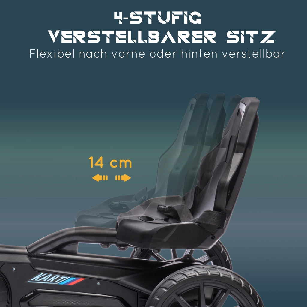 Go-Kart Bambini Regolabile ¨C Zephmum ¨C Nero