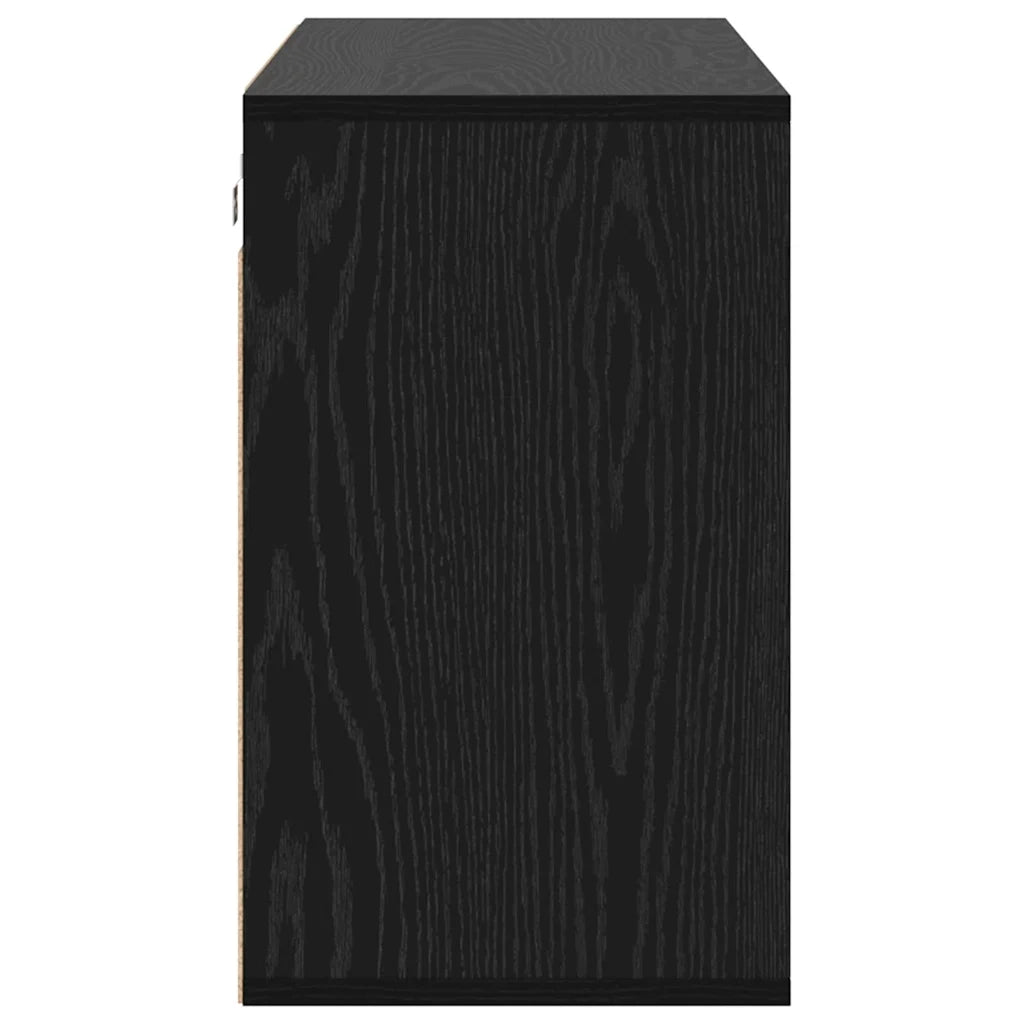 vidaXL Scarpiera Rovere nero 103 x 30 x 51 cm Legno multistrato