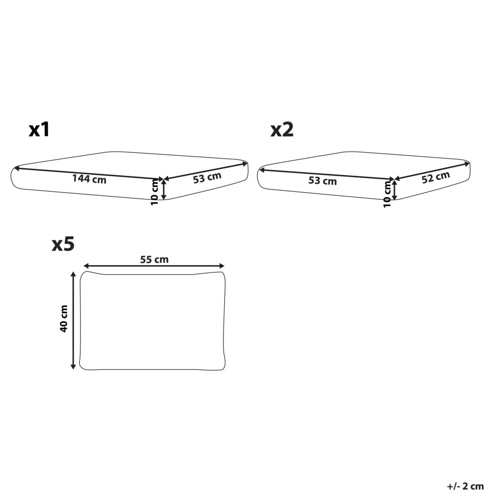 Set di copricuscini XL per giardino verde oliva resistente ai raggi UV e con cerniera.