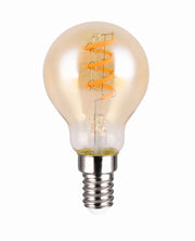 Lampadina LED retro E14 4W 1800K ambra sfera Trio