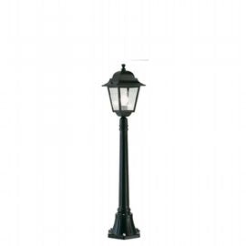 Lampada da terra in alluminio pressofuso con diffusori in vetro trasparente - Altezza max 210mm nero