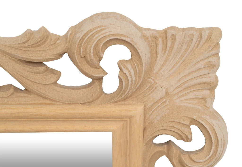 Biscottini SPECCHIERA DA PARETE IN LEGNO FINITURA GREZZA MADE IN ITALY realizzata Offerta