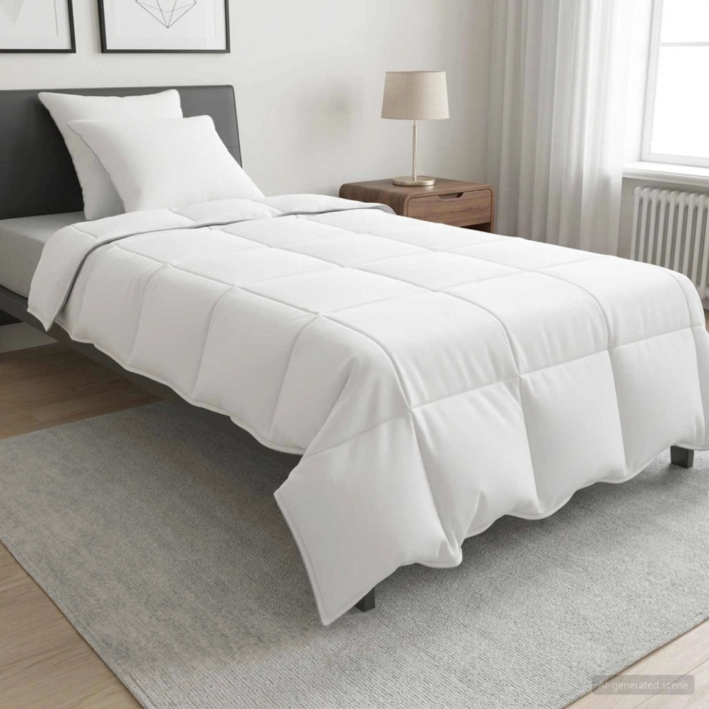 Set di Piumoni Bianco 155 x 220 cm Poliestere, Bamboo 3432724