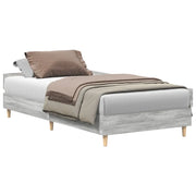 Letto singolo | Letto per adulti | Giroletto senza Materasso Grigio Sonoma 100x200 cm Truciolato
