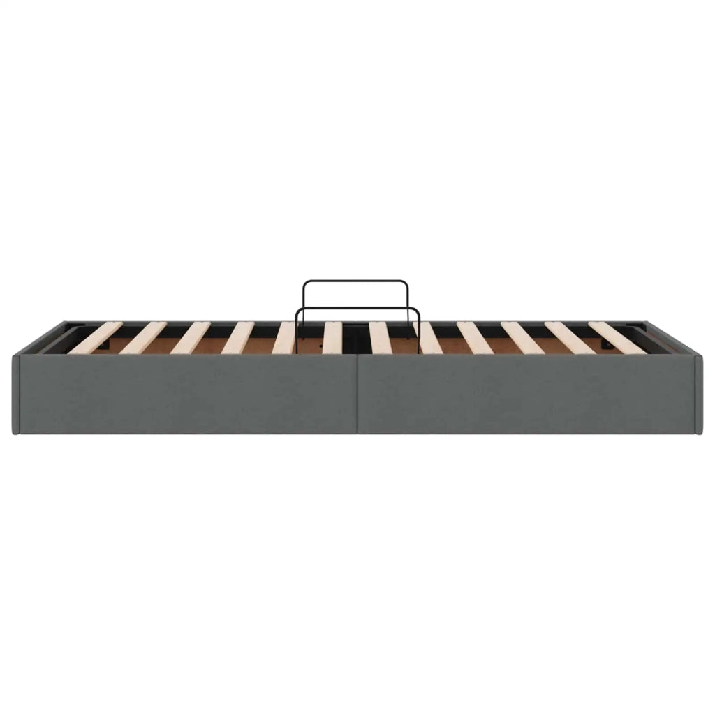 Letto ottomano Grigio scuro 90 x 190 cm Tessuto 3442791
