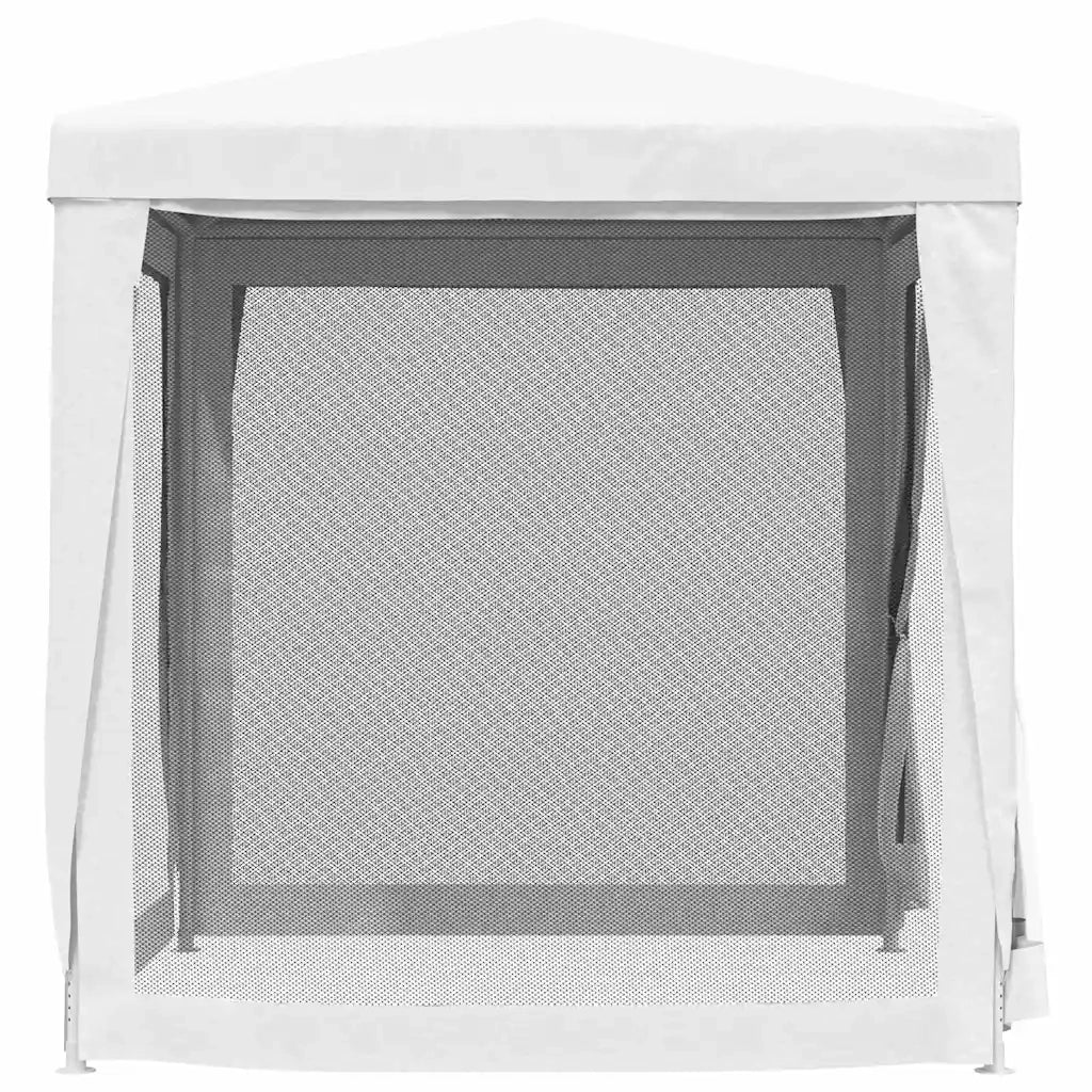 Tendone per Feste con 4 Pareti in Rete 2x2 m Bianco 48520