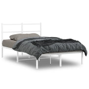 Giroletto con Testiera-Struttura Letto con testiera Metallo Bianco 120x190 cm 245429