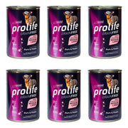 Prolife Grain Free maiale e patate Adult Medium/Large umido cane 6x800g