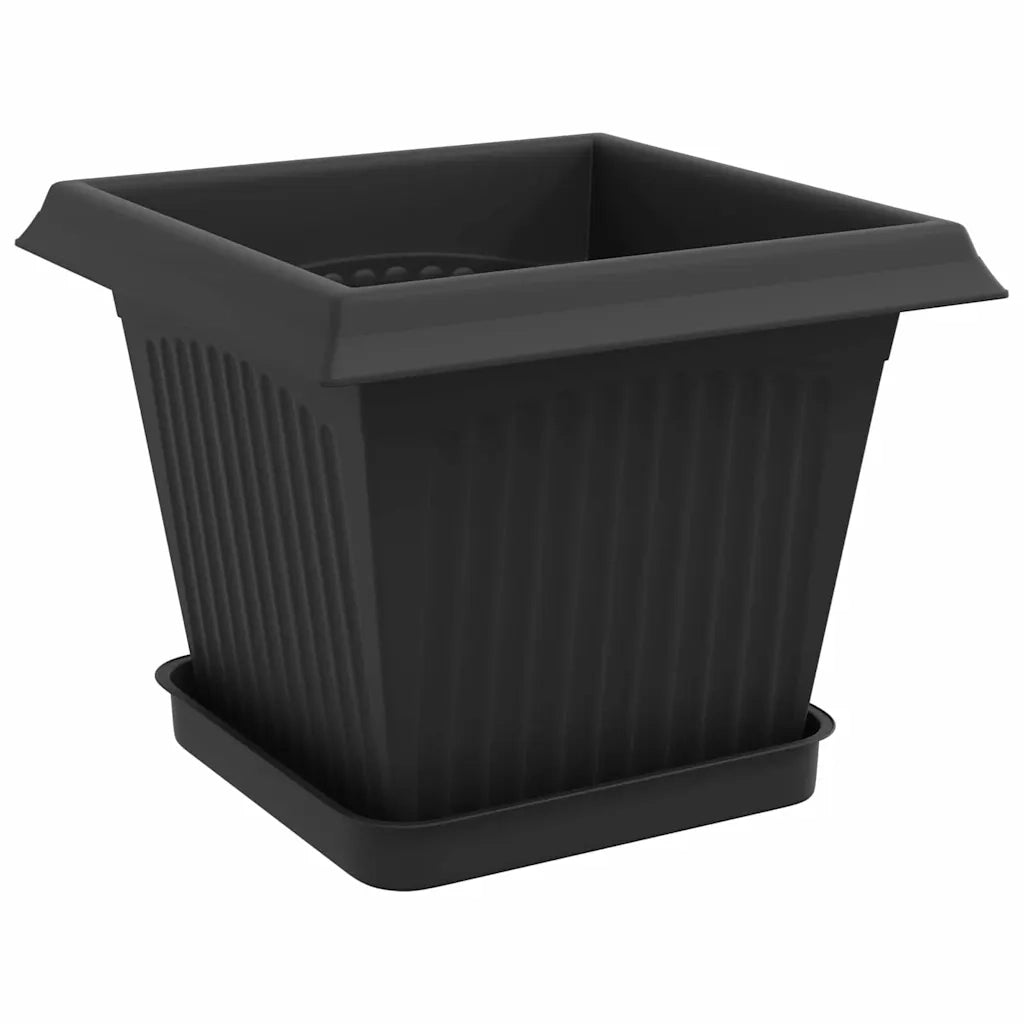 Vasi per Piante 24 pcs Nero 20 x 20 x 16 cm Plastica 3403312