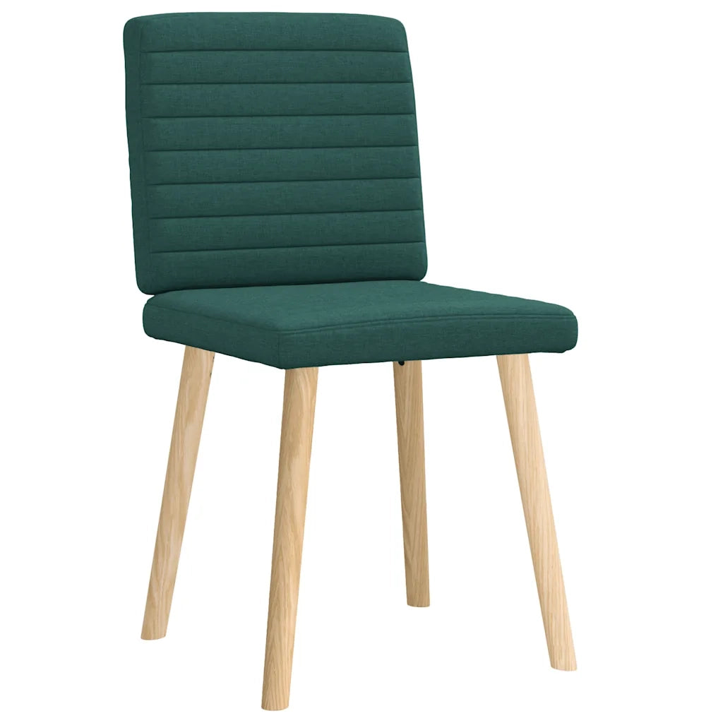 Sedie da Pranzo 2 pz Verde Scuro in Tessuto 4101179