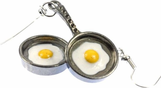 Piastra per cottura con orecchini per uova - piastra per uova - metallo antracite