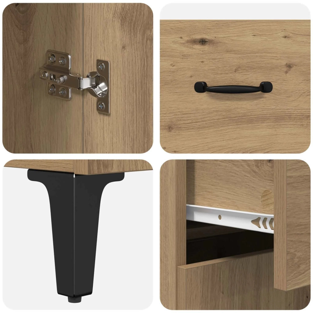 Credenza Rovere artigianale 69,5 x 34 x 90 cm Legno multistrato 880680
