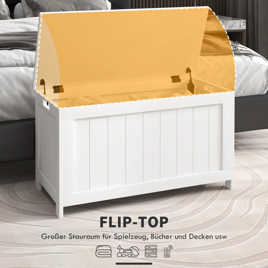 Cassettiera per giocattoli ¨C zephmum ¨C MDF, 81x40x46 cm, bianco