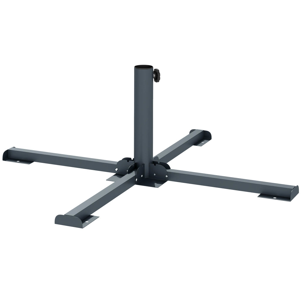 Base pieghevole a croce per ombrellone ¨C zephmum ¨C grigio scuro, 38-48 mm