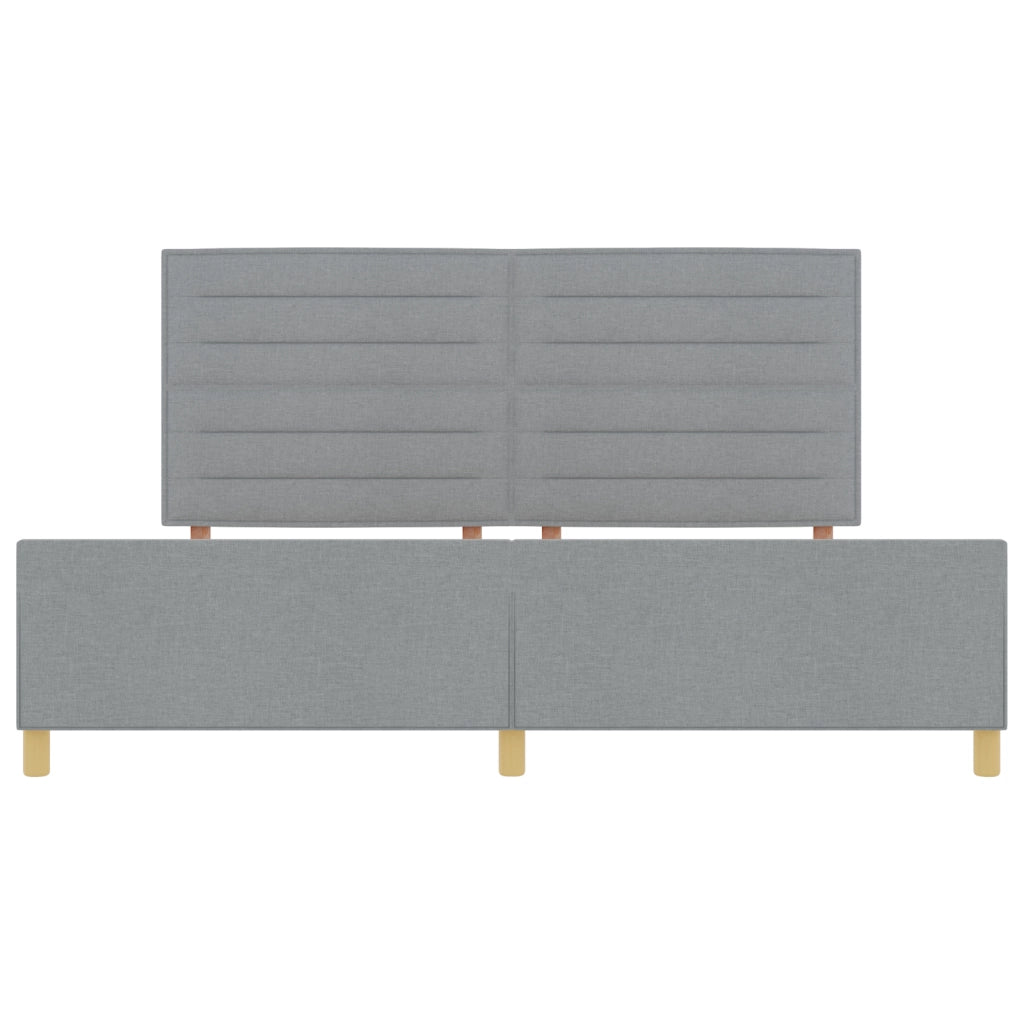 Letto in Grigio Chiaro di , 200x200 cm, Tessuto