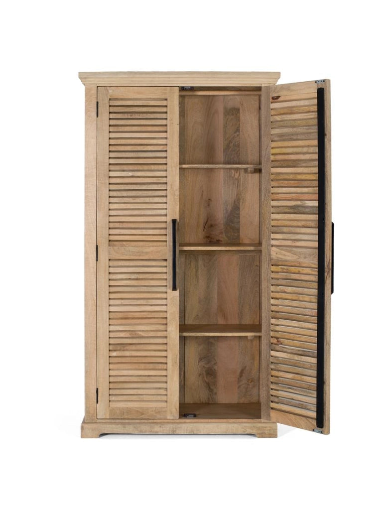 Armadio in legno massello di mango alto 180 cm