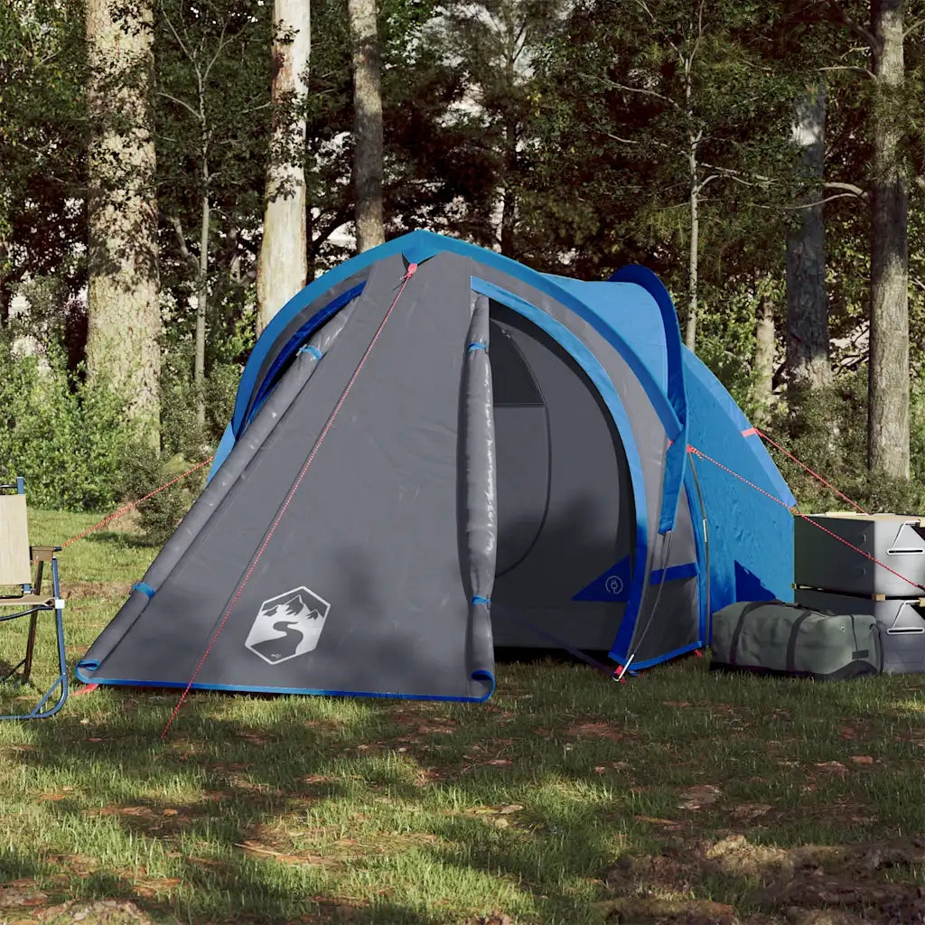 Tenda da Campeggio a Cupola per 2 Persone-Tenda per Escursionismo Blu Impermeabile 338146