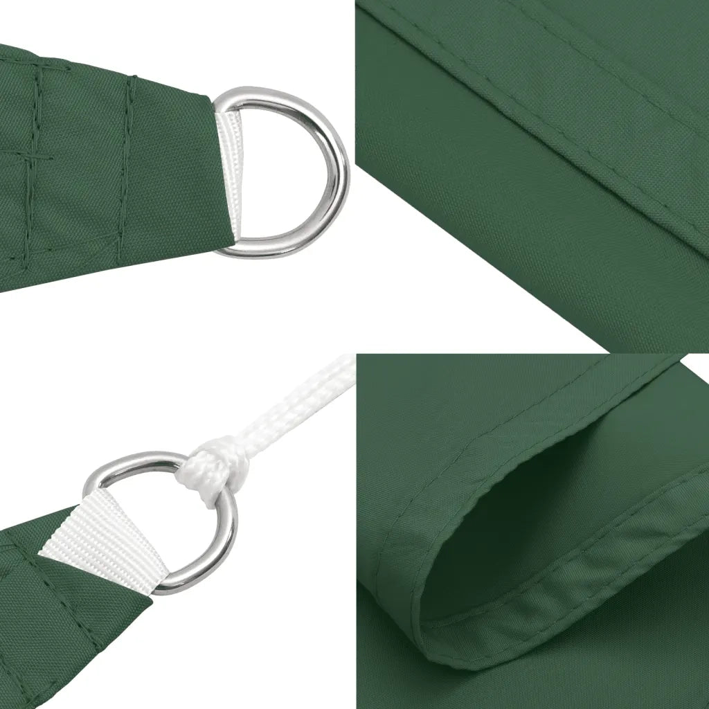 Parasole a Vela Oxford Rettangolare 2,5x5 m Verde Scuro 135484
