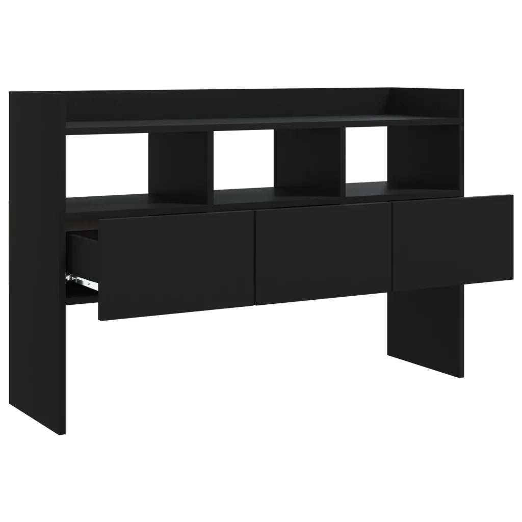 Credenza Nera 105x30x70 cm in Legno Multistrato 808378