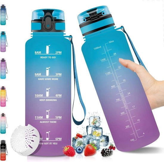 Flessa di acqua riutilizzabile facile e sicura per sport e uso quotidiano, 500 ml a 1,5 L