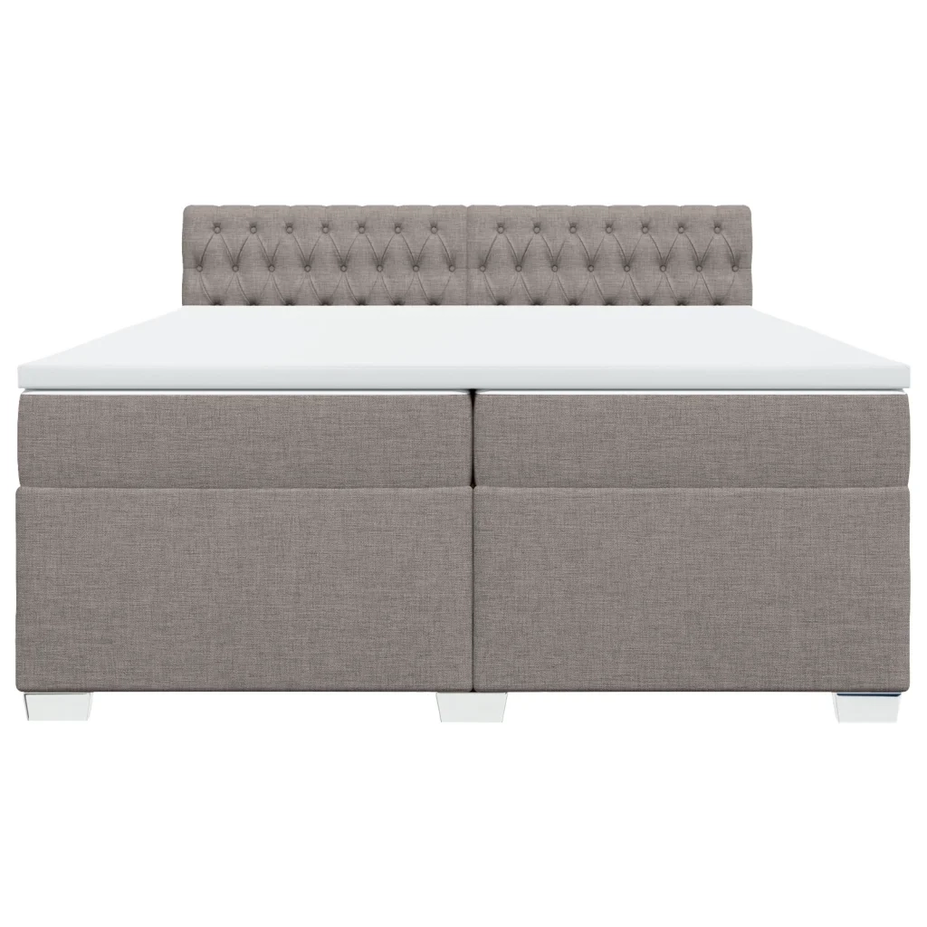 Giroletto a Molle con Materasso Tortora 200x200 cm in Tessuto 3286006