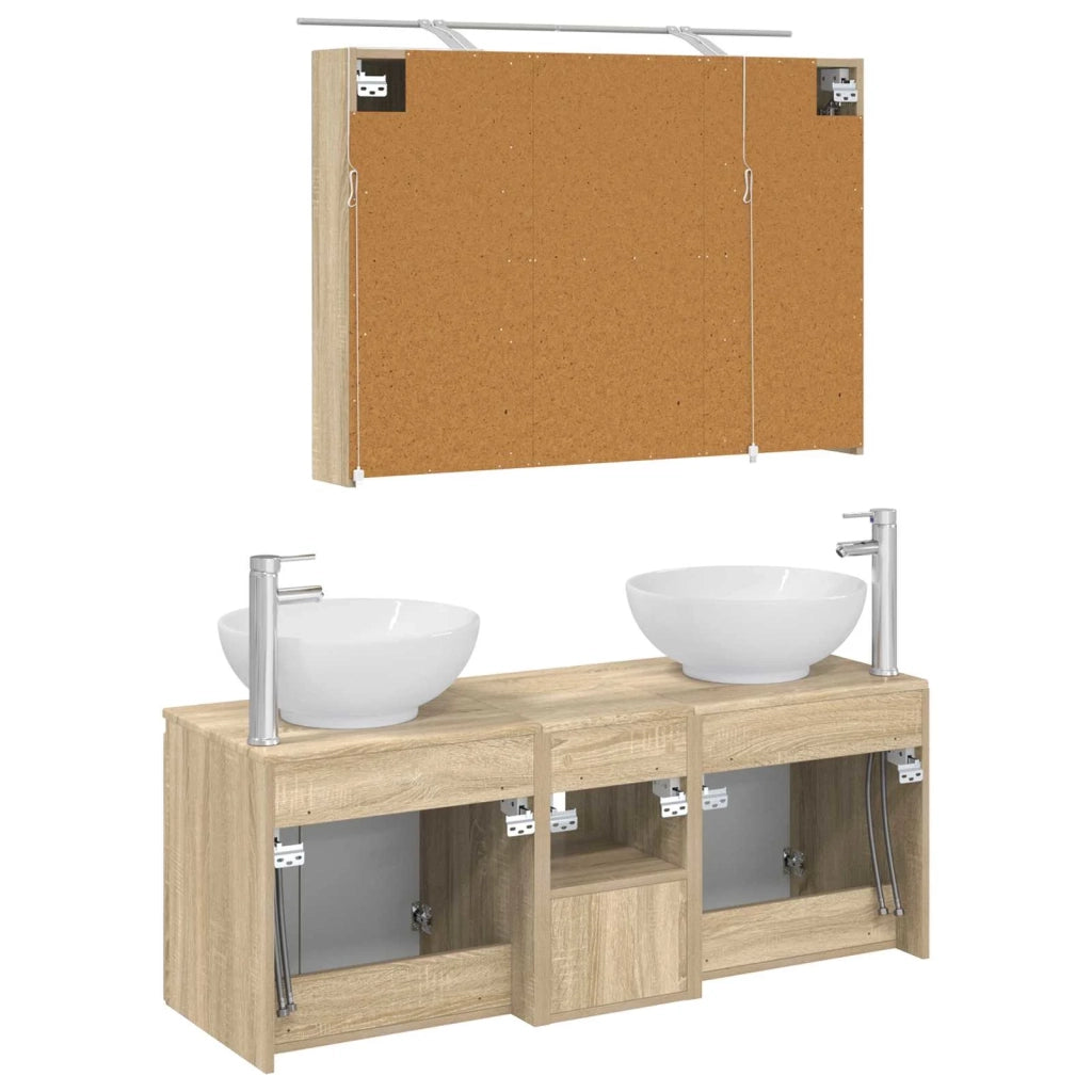 Set di Armadi da Bagno 4 pcs Rovere Sonoma Legno ingegnerizzato 3406497