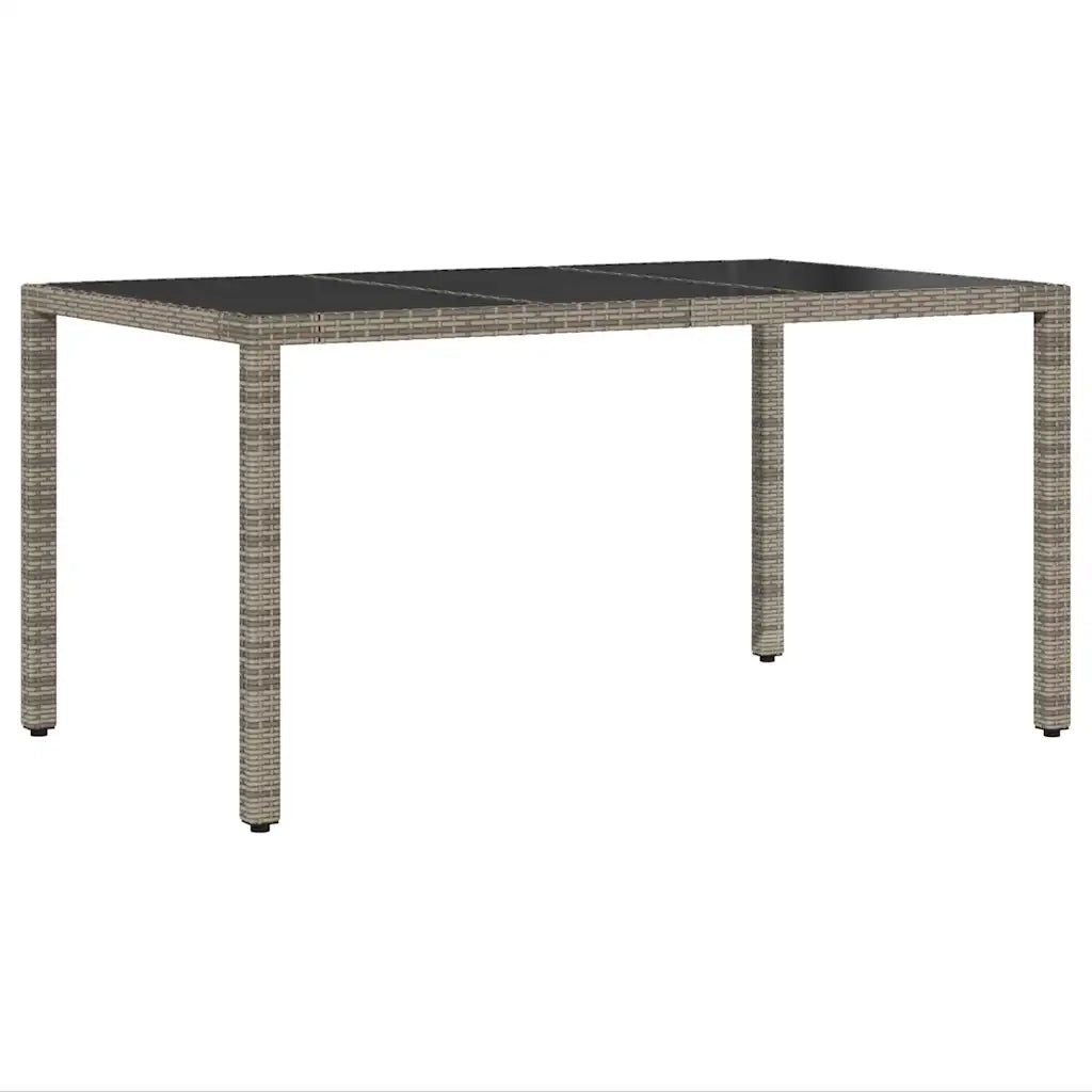 Set da Pranzo per Giardino 7 pcs Grigio polyrattan 3334874