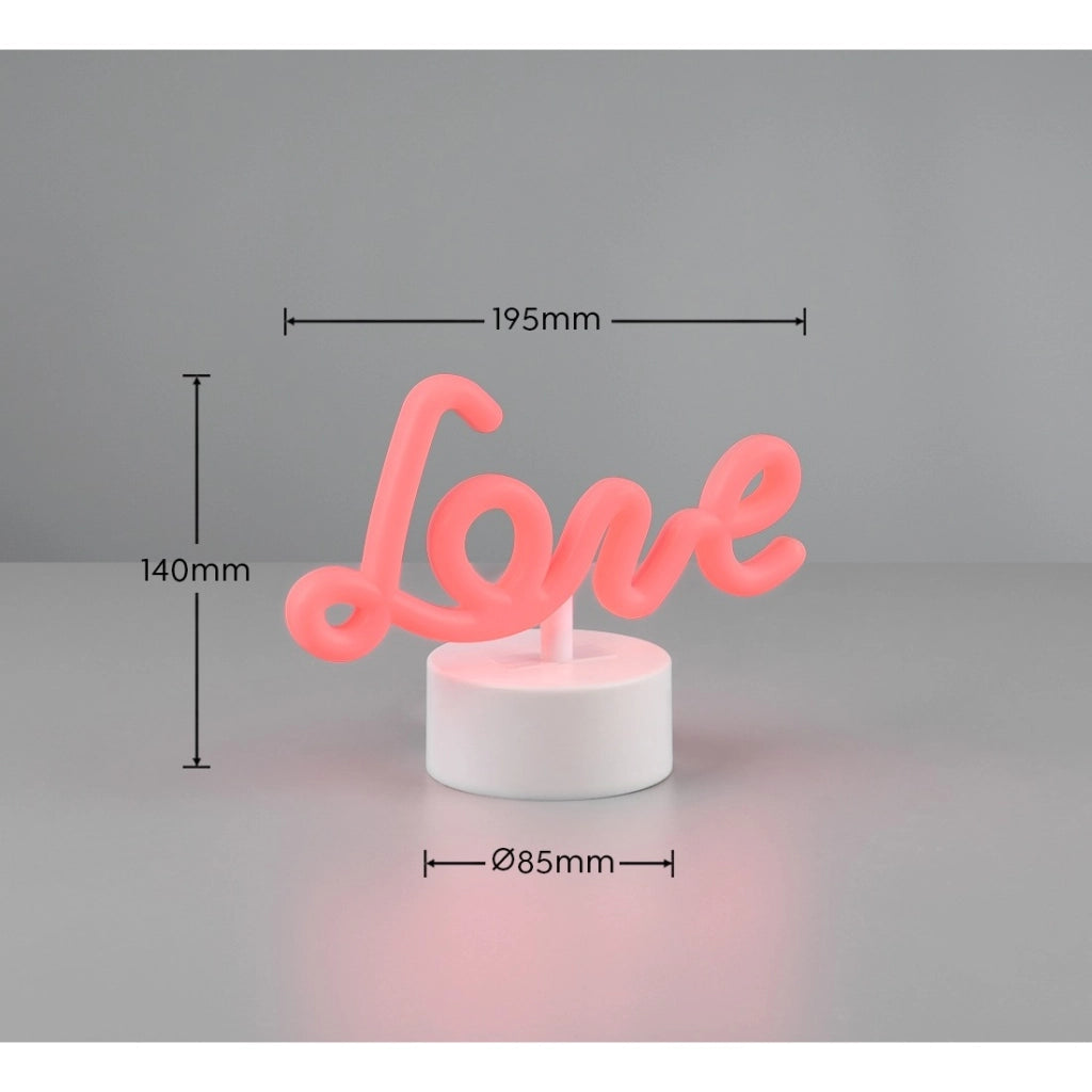 LAMPADA DA TAVOLO LED AMOR 1W H14CM LOVE