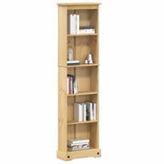 Libreria-Scaffale per Libri-Mobile di Stoccaggio Corona 46x20x170 cm in Legno Massello di Pino