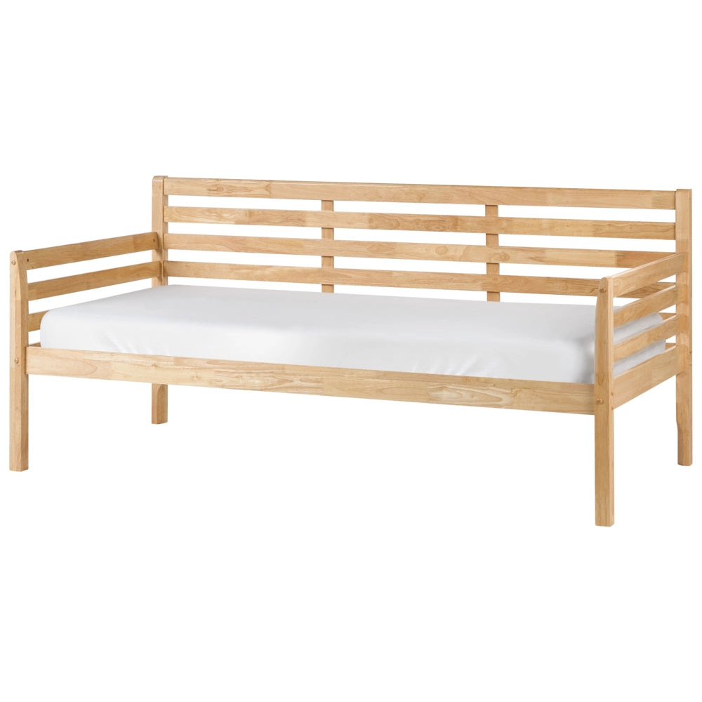 Divano letto in legno di gomma naturale singolo 90 x 200 cm con rete a doghe in stile moderno