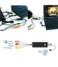 Easy Capture Scheda Di Acquisizione Video Audio Stereo Usb Per Pc Notebook Rec         