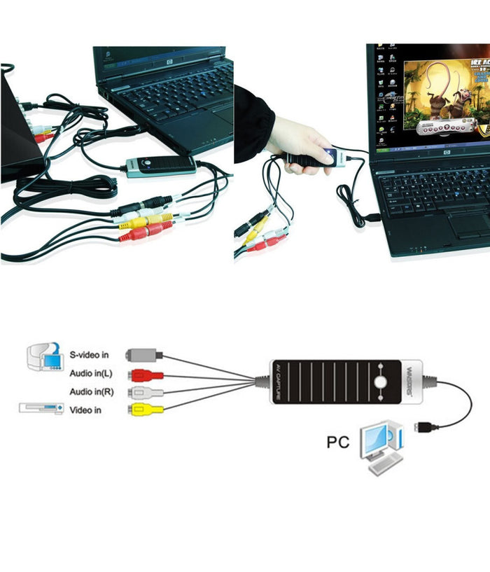 Easy Capture Scheda Di Acquisizione Video Audio Stereo Usb Per Pc Notebook Rec         