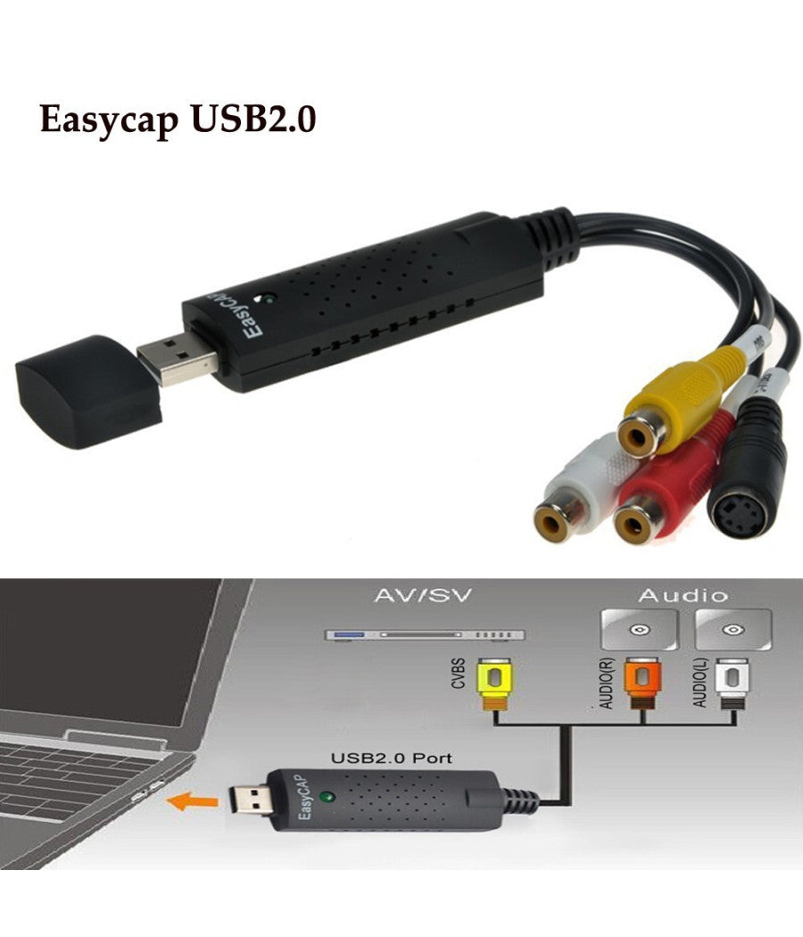 Easy Capture Scheda Di Acquisizione Video Audio Stereo Usb Per Pc Notebook Rec         