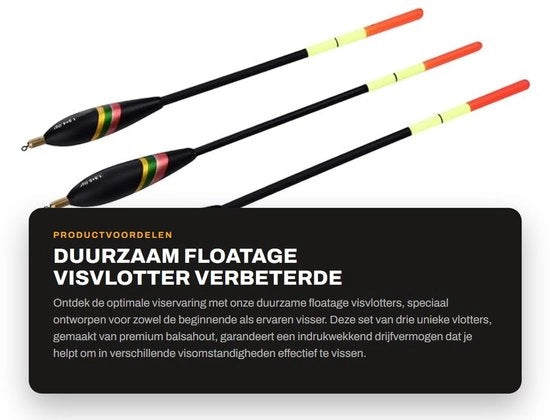 Set di Dobber da Pesca a 3 pezzi - Balsamico Premium - Variezza di Galleggiamento - Verniciatura a Colori Vivaci - Efficienza della Vite Migliorata - Impressionante Potere di Galleggiamento - Attrezzatura da Pesca