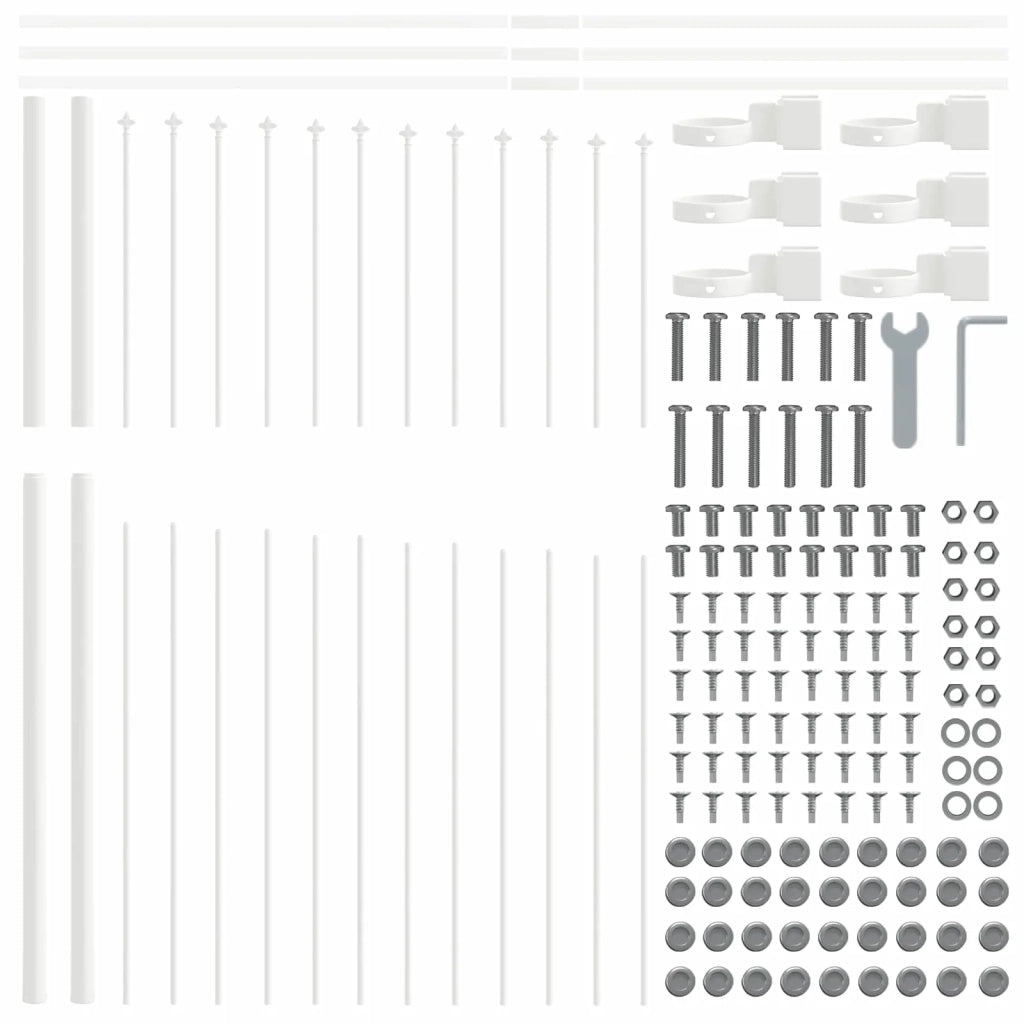 Recinzione per Giardino 7 pcs Bianco 170 x 215 cm 3360170