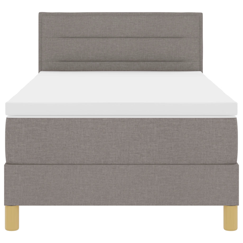 Letto a Box Spring con Materasso Tortora 90x200 cm Tessuto