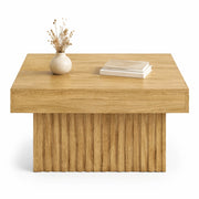 TAVOLO da caffè 79x79x46 cm MDF e truciolato colore naturale