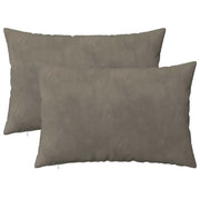 Cuscino con cuscino HEERLEN 2 pz Grigio Chiaro Velluto 927378
