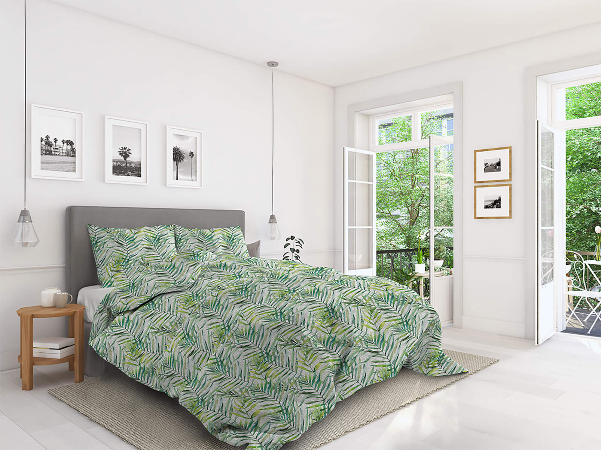 Copripiumino 1 Piazza e Mezzo con Federe Stampato in Microfibra Honolulu