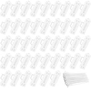 Etichette per cavi 100 pezzi - Etichettatura cavi trasparente - Marcatori cavi idrorepellenti - Cinture cavi in nylon - Campo di etichettatura - Identificazione rapida