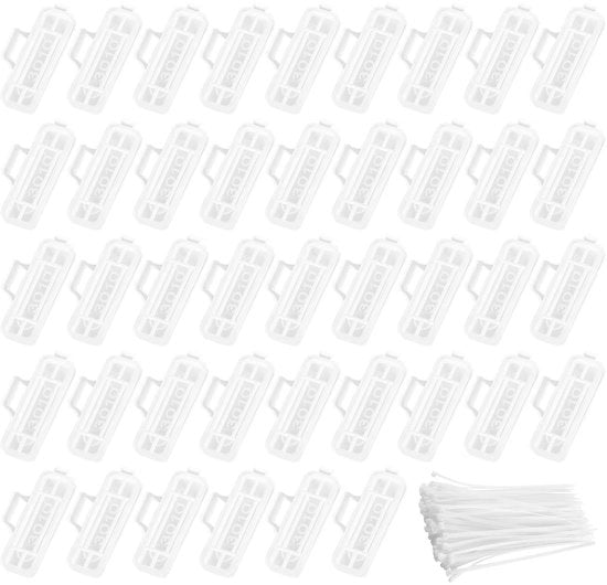 Etichette per cavi 100 pezzi - Etichettatura cavi trasparente - Marcatori cavi idrorepellenti - Cinture cavi in nylon - Campo di etichettatura - Identificazione rapida