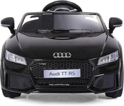 Audi 12V Auto Elettrica per Bambini, Macchina Elettrica con Velocità 2,5-5 km/ora, con Telecomando USB MP3 Luci LED (Nero)