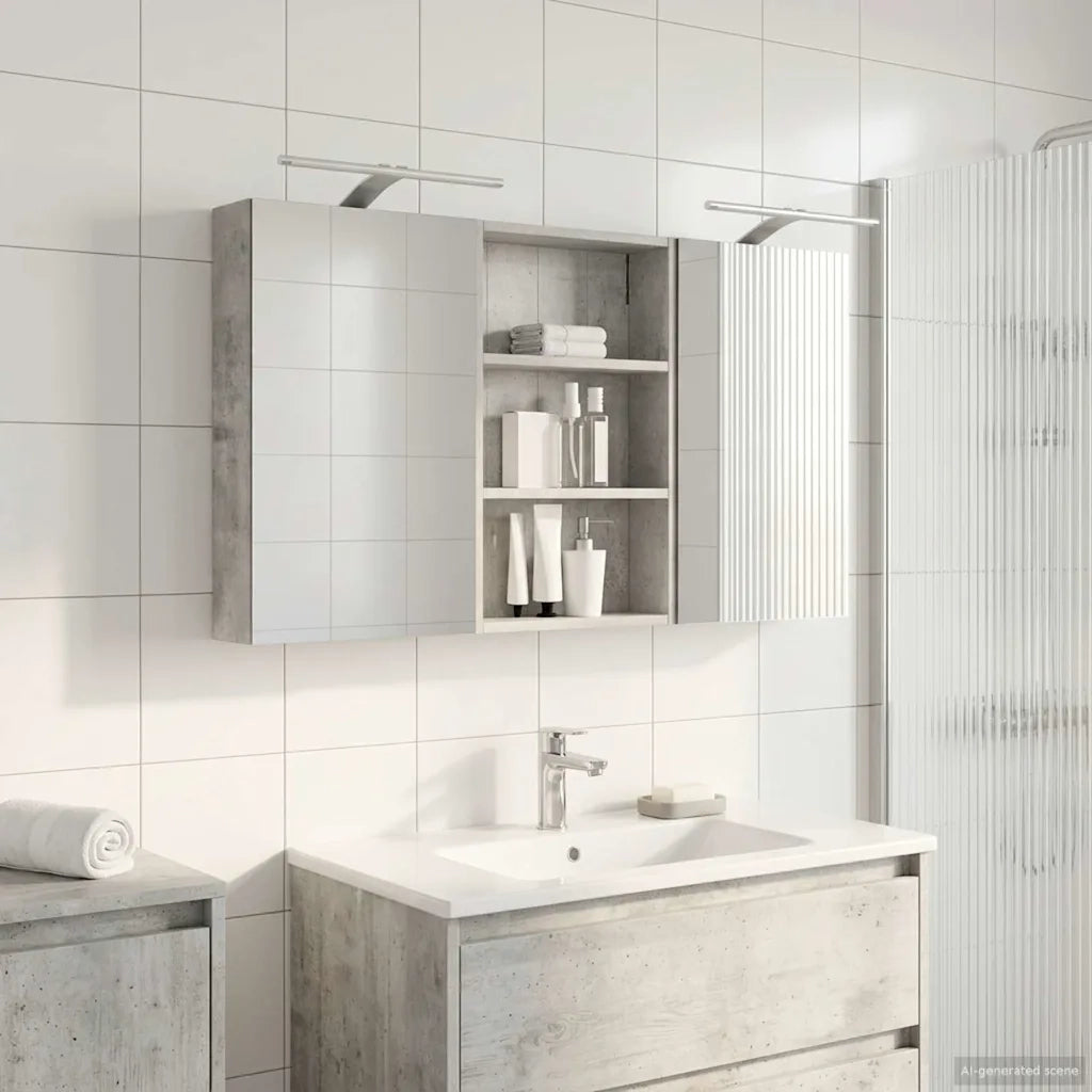 Set di Armadi da Bagno con porta 3 pcs 120 x 10,5 x 60,5 cm 3403739
