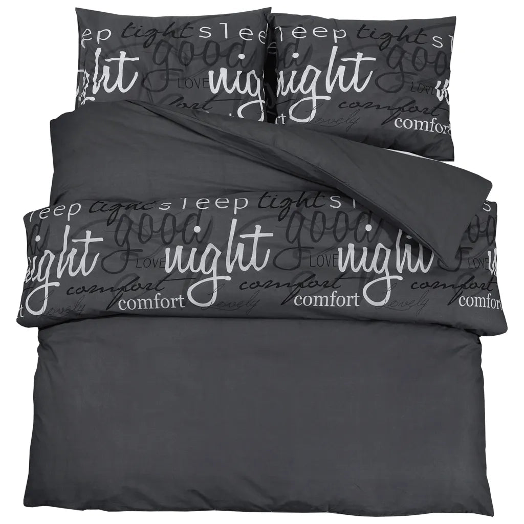 Set Copripiumino Nero 260x240 cm in Cotonecod mxl 91969