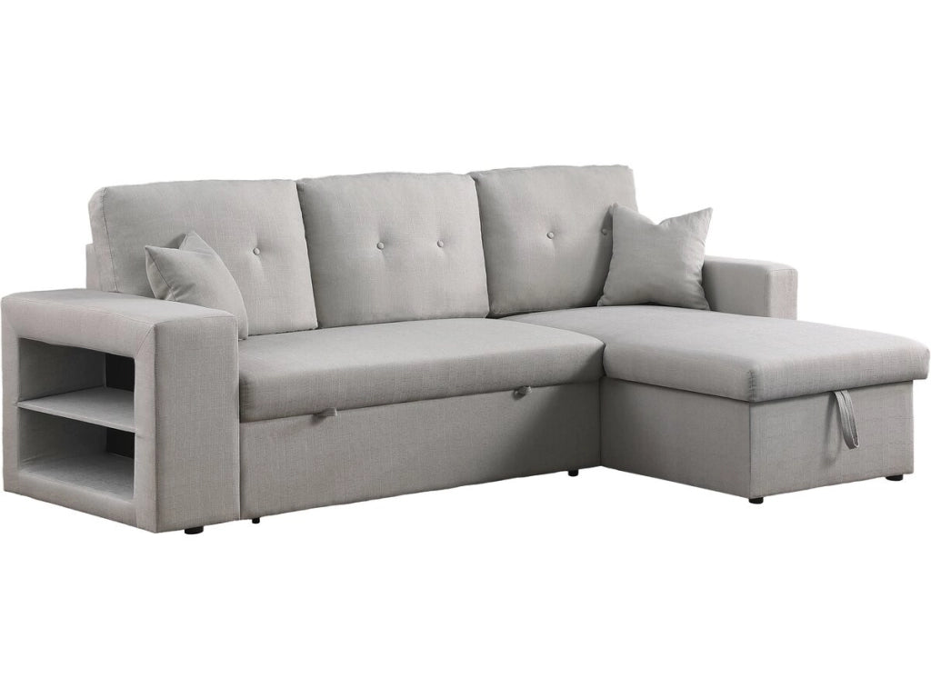 Divano letto angolare/reversibile "Axel" - 3 posti - Grigio chiaro