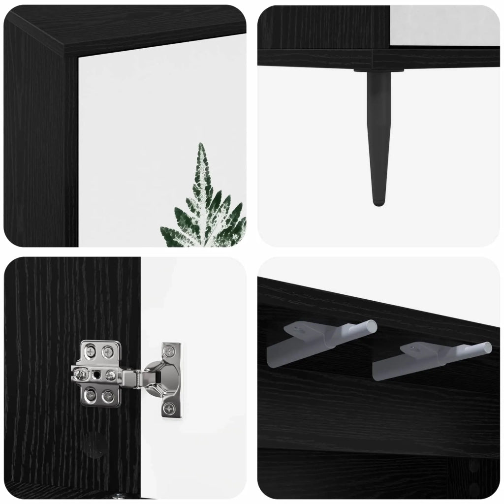 Credenza HANAU Rovere Nero 102 x 33 x 76 cm 8006985
