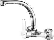 Montaggio a muro per rubinetto cucina 360° girevole in acciaio inox per vasca d'acqua cucina