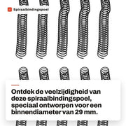 Pompa di avvolgimento a spirale grande capacità - 10 pezzi - Diametro interno 29 mm - Materiale di alta qualità in plastica - Facile da installare - Resistente alla corrosione - Bind ring