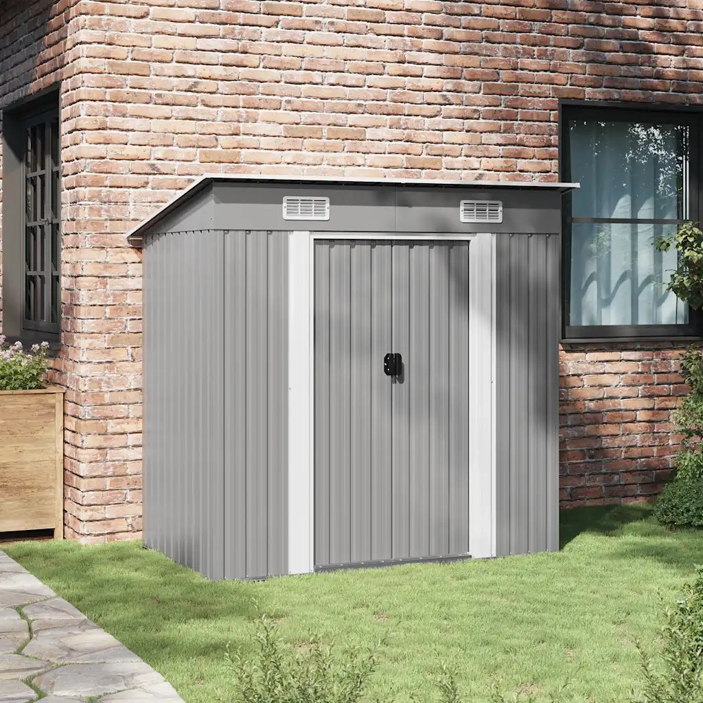 Capanno da Giardino Grigio Metallo cod mxl 49493
